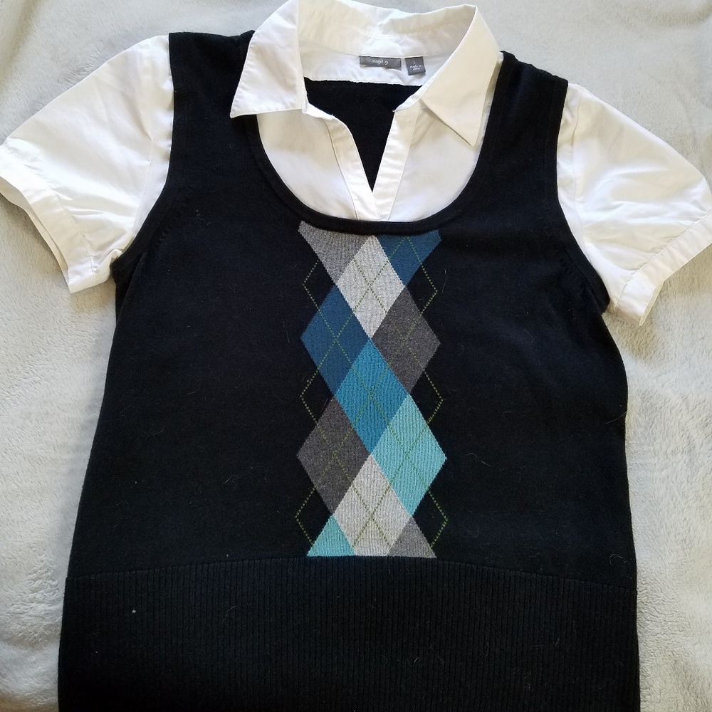 Cute layered look top